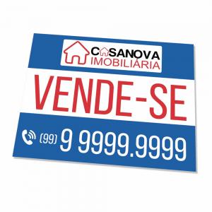 Placa Vende/Aluga PVC 1mm 50x40 4x0 PVC 1mm Reto 